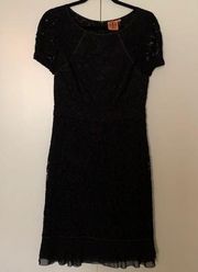 Tory Burch black lace dress size 6 small Excellent Versatile RARE HTF GORGEOUS