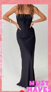 Black Slim Fitting Maxi Dress