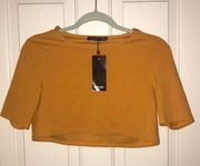 Nasty Gal Crop Top Mustard 8