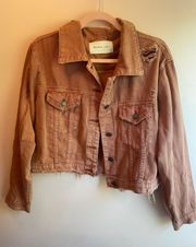 Boutique Burgundy jean jacket