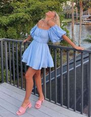 Blue Ruffle Dress