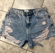 Distressed Jeans Shorts