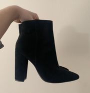 Shoe Dazzle Rosamund Block Heeled Booties 