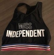 Miss independent sports bra