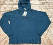 NWT Columbia Willow Glen Knit Hoodie Size M Tidewater Embroidered Sweater