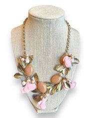 Anthropologie Floral Budding Statement Bib Necklace