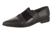 Barney’s New York black leather point toe flats size 41