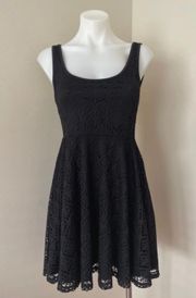 Women’s Black Crochet Summer Dress, Small