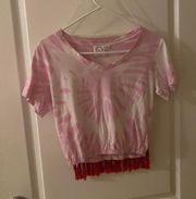 Pink Tie dye crop