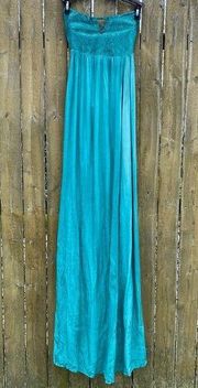 Boho Me Strapless Maxi Swim Cover Up Sz M FLAWED