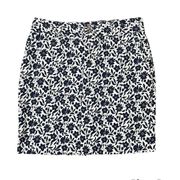 Chaps Navy Floral Pencil Mini Skirt Size 4