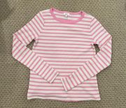 Long Sleeve Pink & Crème Top