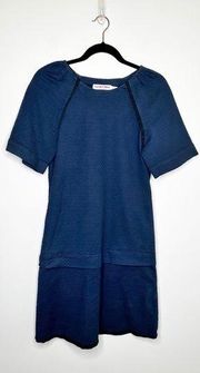 See by Chloe Textured Shift Mini Dress in Navy Blue