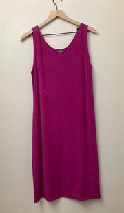 NWT Chicos Size 1 Berry Pink Travelers Classic Convertible-Neckline Dress