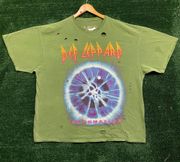 Def Leppard Adrenalize Oversized Distressed T-Shirt Size L/XL 