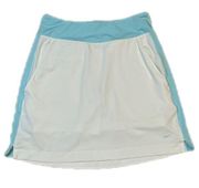 Womens XS Dri-Fit Golf Skort Skirt White Blue 640552