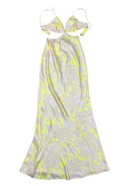 RUMER The Label x  Yellow/Tan Harmony Cut-Out Maxi Dress