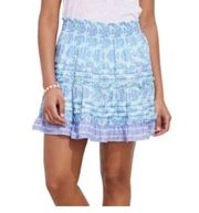 Vineyard Vines | Tang Smocked Waist Skirt In Fish Crystal Blue | Sz M | NWT
