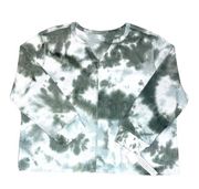 REBELLIOUS ONE Juniors/Womens 3X Green & White Tie Dye Long Sleeve Shirt