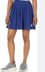 NWT adidas Originals Pleated Skirt Victory Blue Sz 12  mini tennis trefoil logo