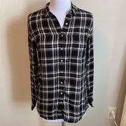 SuperDry Maya Supersize Shirt Black White Check