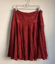 Moulinette Soeurs by Anthropologie size 8 orange skirt