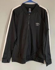 Umbro Womens Black Full Zip Track Jacket XL NWT Side Stripe Pockets Athletic N6