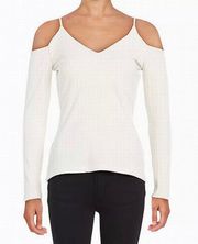 NWT   Cold Shoulder Ribbed Shirt M