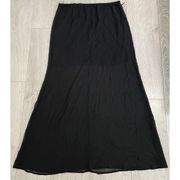 Speechless Flowy Black Long Chiffon Maxi Skirt