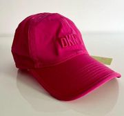 DKNY embroidered baseball hat hot pink new