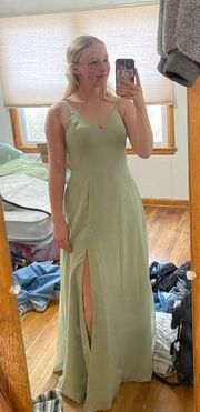Sage Green Prom/bridesmaid Dress