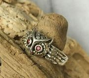 Sterling and CZ Owl Toe Ring Midi Ring