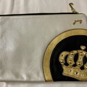 Juicy Couture gold wristlet bag zippered