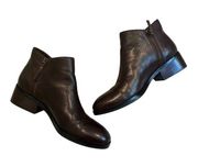 Cole Haan Dual Zip Leather Ankle Boots, Sz 6