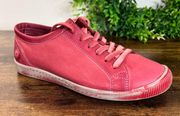 Softinos by  Isla Sneakers 5.5 Scarlet Red Lace Up Leather Trainers