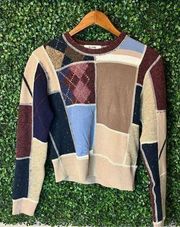 Re/Done NWOT Patchwork Grandpa Sweater Size Small Vintage