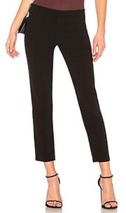 Avec Les Filles Size 6 Black Crop Ankle Tapered Trouser Pants Office Minimalist