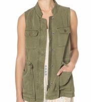 Sanctuary Canyon Military Vest Green XS