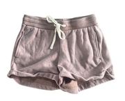 Size Small Dusty Pink Fleece Lined Lounge High-Waisted Shorts