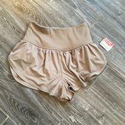 Free people movement NEW size extra small XS lined tan athletic shorts