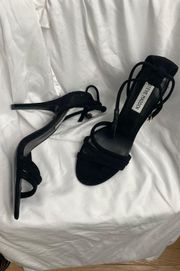 Steve Madden Sz9 Black Velvet Strappy Heels