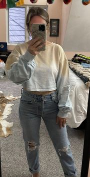 Cropped Tie Dye Sweatshirt