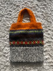 Handknit Crochet Tote Bag