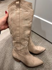 Beige Cowgirl Boots