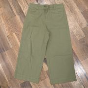 A New Day  Green Stretch Wide Leg Cropped Pants Size 12