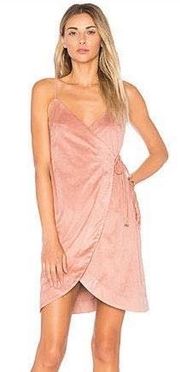 Pink Asymmetrical Wrap Dress