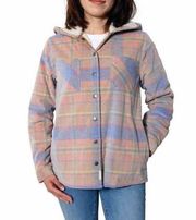 Women’s Soho Threads plaid hooded corduroy jacket