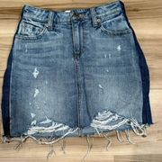 Pistola Two Tone Denim Jean Mini Skirt Women’s 24