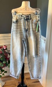 High Waist Loose Mom Jeans  Womens 5 Waist 27