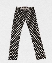 LIVE COLORFULLY BROOME STREET BLACK & WHITE APPLE PRINT PANTS SZ 28